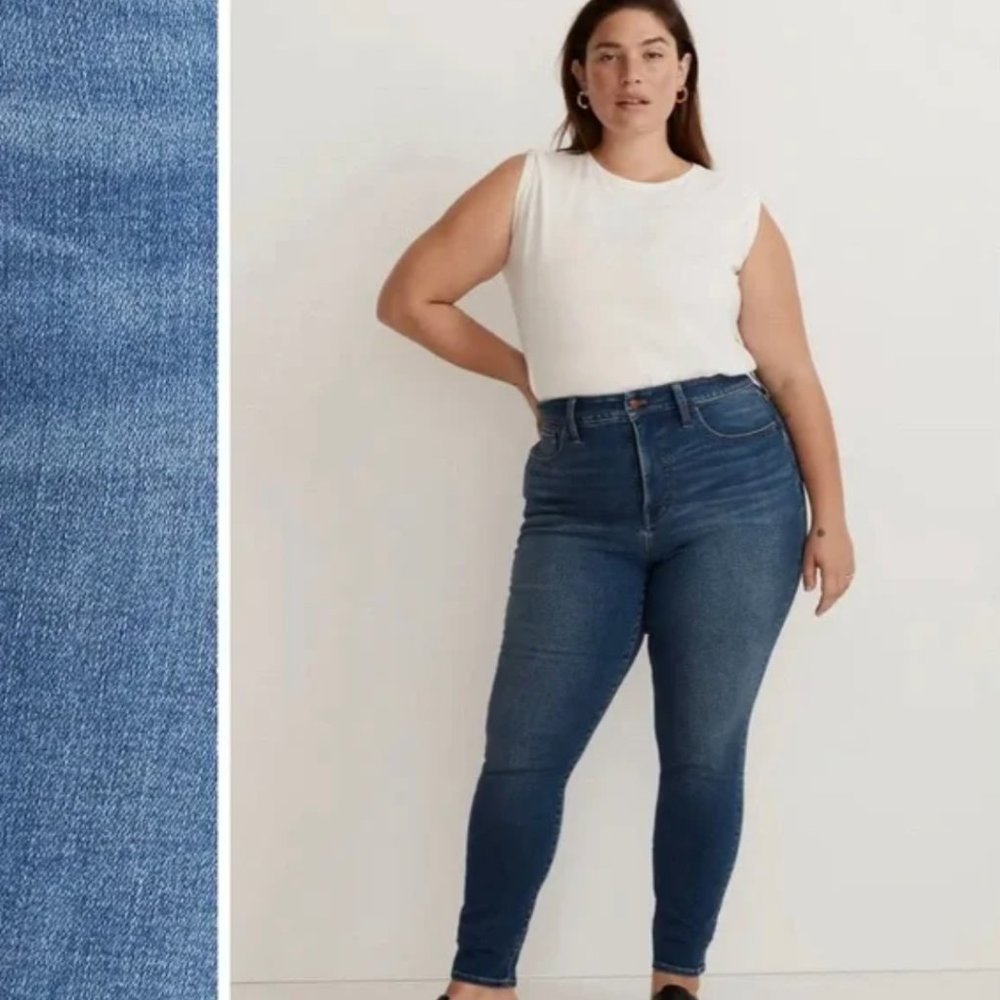 Madewell 10 inch curvy skinny road-tripper denim Jean Plus 18W Blue